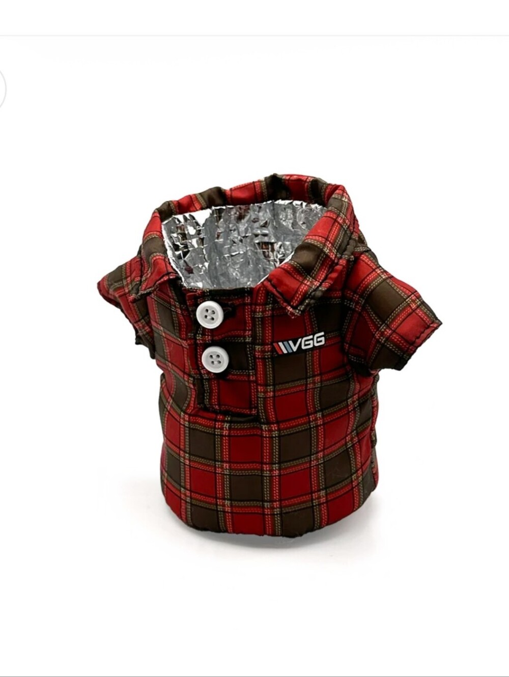VGG Red Flannel Coozie Can Cooler